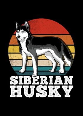 Siberian Husky Retro