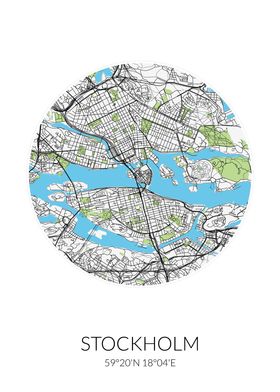 Stockholm Circle City Map