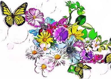 butterfly and flower