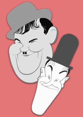 Stan and Olie Caricatures