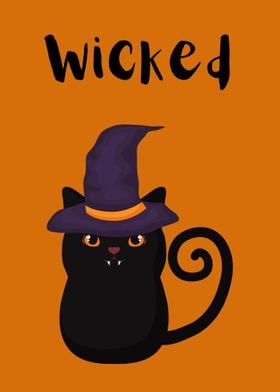 Wicked Black Cat Halloween