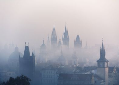 Mist in a German city