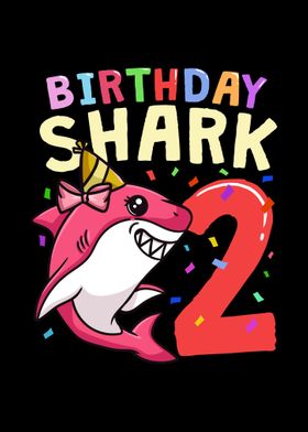 2nd Birthday Shark Two Yea