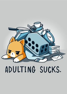 Cute Adulting Cat Quote
