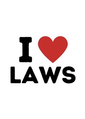 I Love Laws Simple Heart