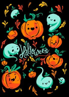 Halloween Pumpkins Ghosts