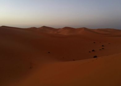 Dunes around sunset