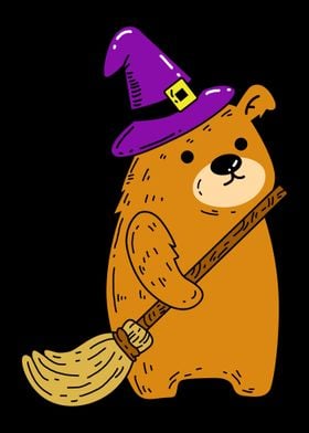 Bear Witch Halloween