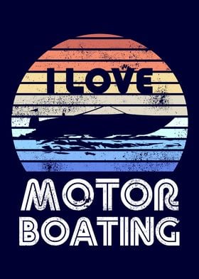 Love Motor Boating Retro