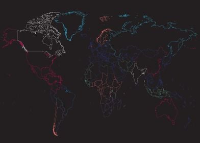 World map Info graphic co