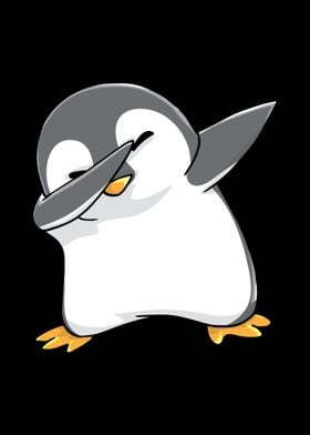 Penguin Dabbing Kawaii Cut