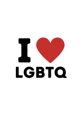 I Love LGBTQ Simple Heart