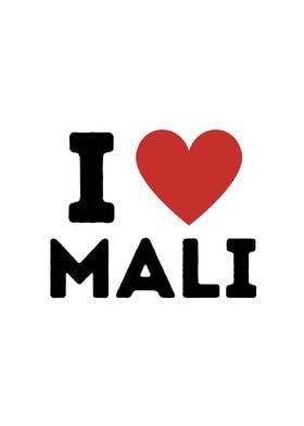 I Love Mali Simple Heart