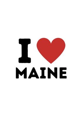 I Love Maine Simple Heart