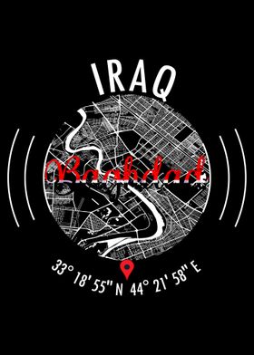 Baghdad IRAQ Map
