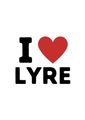 I Love Lyre Simple Heart