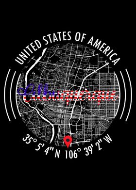 Albuquerque USA Map