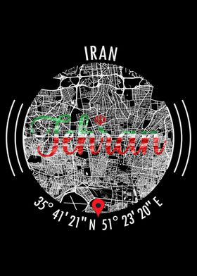 Tehran IRAN Map