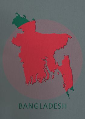 Bangladesh Flag Map