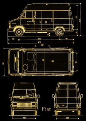 Fiat Ducato 1982 gold