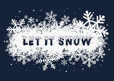 Let it snow seasonal text