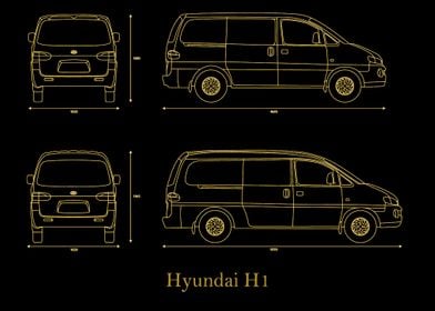 Hyundai H1 2007 gold