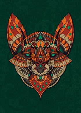 Ethnic Mandala Fox