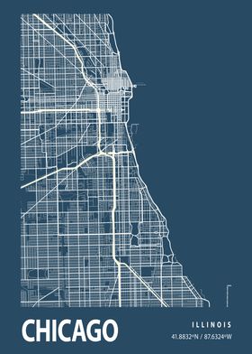 Blueprint map Chicago