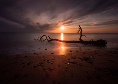 Sunset on Sker Beach