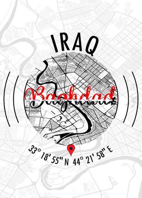 Baghdad IRAQ Map
