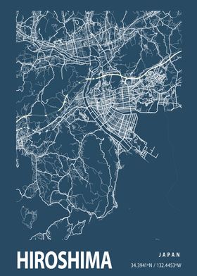 Blueprint map Hiroshima