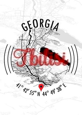 Tbilisi GEORGIA Map