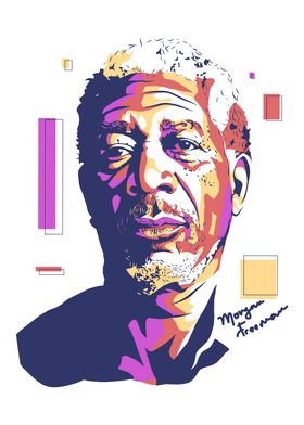 morgan freeman pop art