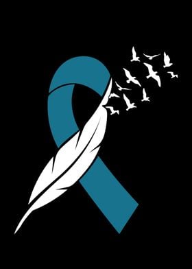 Teal Awareness Ribbon