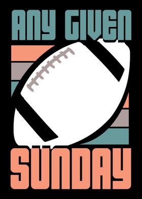 Football Sunday Funday American Football Players Poster