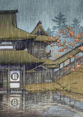 Yama Temple In Rain