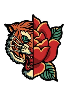 tiger and rose
