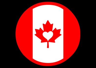 Canada Maple Leaf Heart