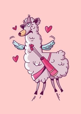 Valentines Day Llama Gift