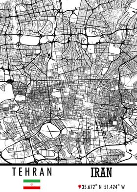 Tehran IRAN Map