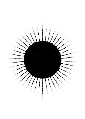 Abstract Sun Black Color 