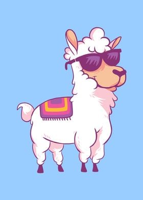 Cute Llama Alpaca Glasses