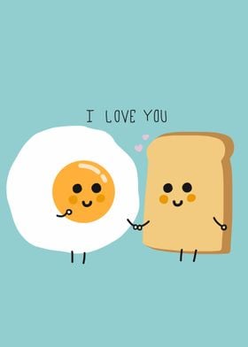 I love you egg bread lover