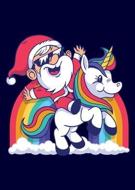 Santa Claus on Unicorn