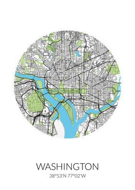 Washington Circle City Map
