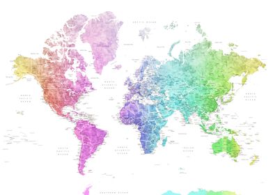 Jude detailed world map