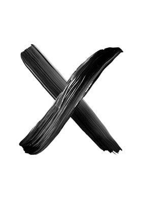 X in Black