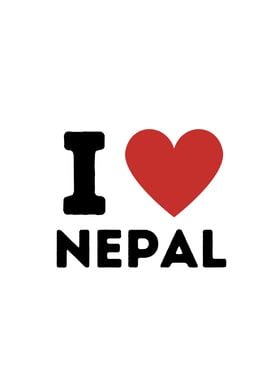 I Love Nepal Simple Heart