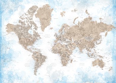 Ghada detailed world map
