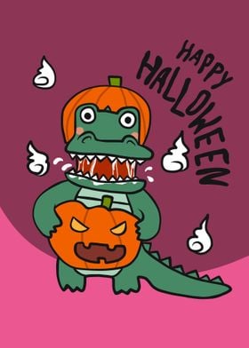 Crocodile monster pumpkin